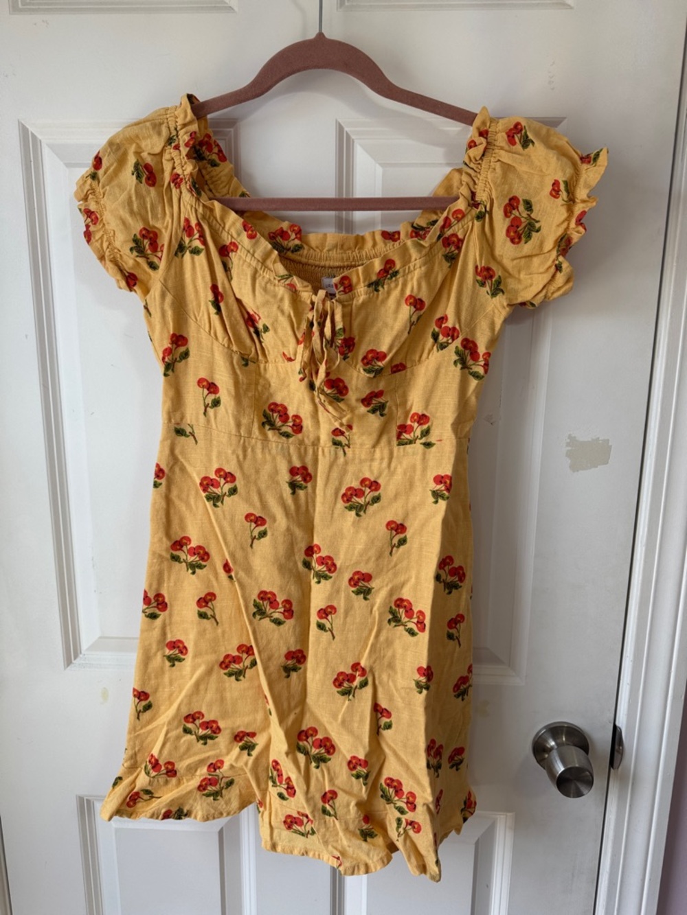 Urban Outfitters Yellow Floral Mini Dress